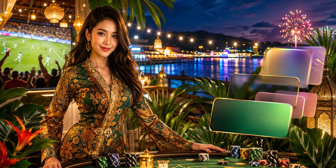 Suasana hiburan kasino Malaysia dengan motif batik